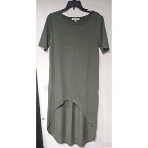 Dress Made For Me To Look Amazing size L Army Green Hi-Low Hem